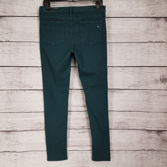 Rag & bone Jean 29 Skinny Green denim Stretch Slim - Picture 2 of 8